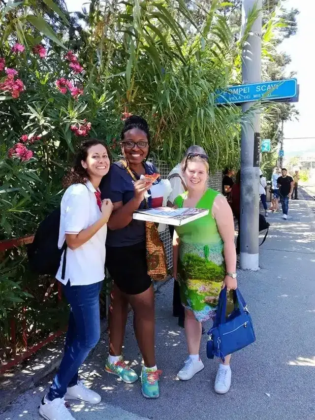 Group at the meeting point with the guide