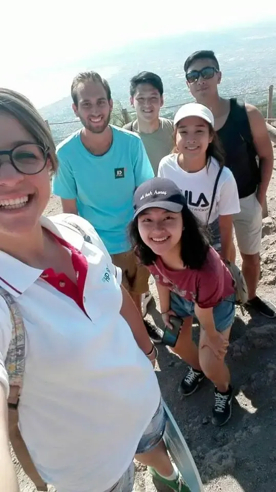 Group on the boat along the coast